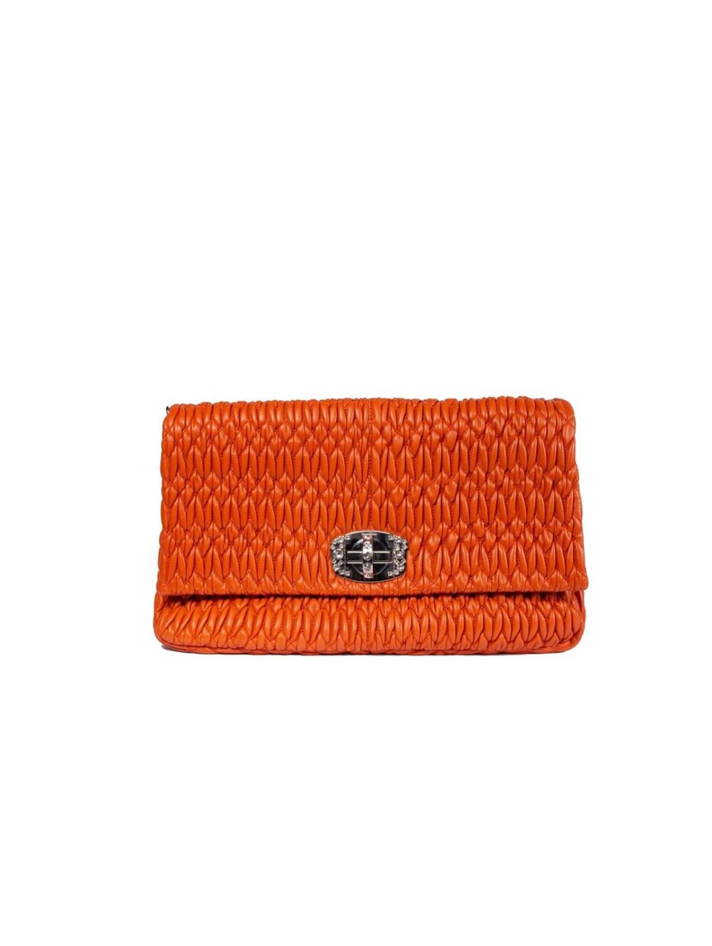 Orange Miu Miu matelasse Clutch/Bag